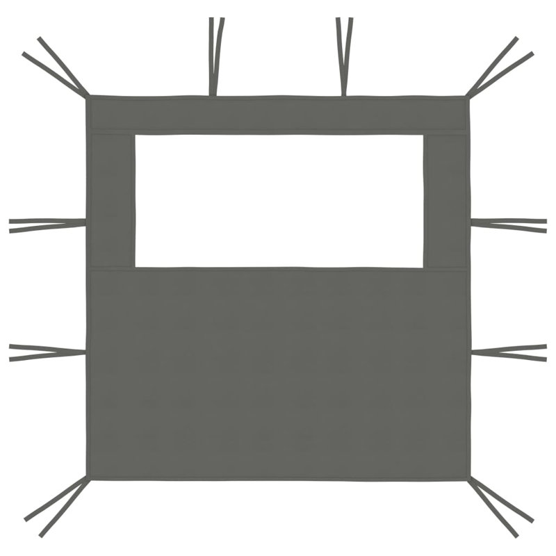 Mur latéral de pavillon de jardin Tybee, Anthracite, L 161,4 po x P 82,7 po