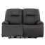 Bishop 58 in. Dark Grey Power Reclining Loveseat with USB