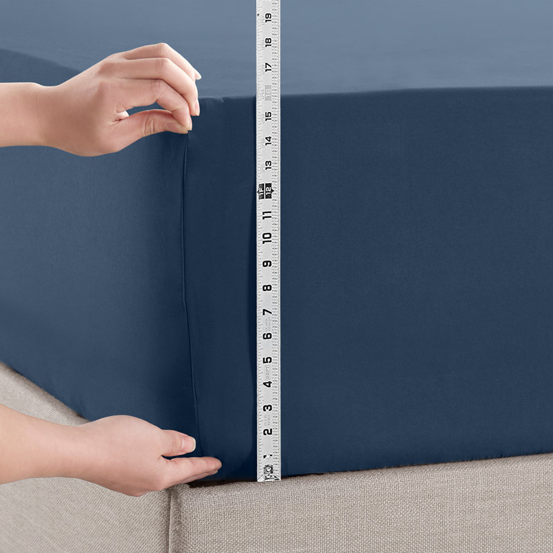 Luxury Double Brushed Microfiber Deep Pocket Fitted Sheet – 16” Mattress Fit, Wrinkle-Free, Fade Resistant & Breathable