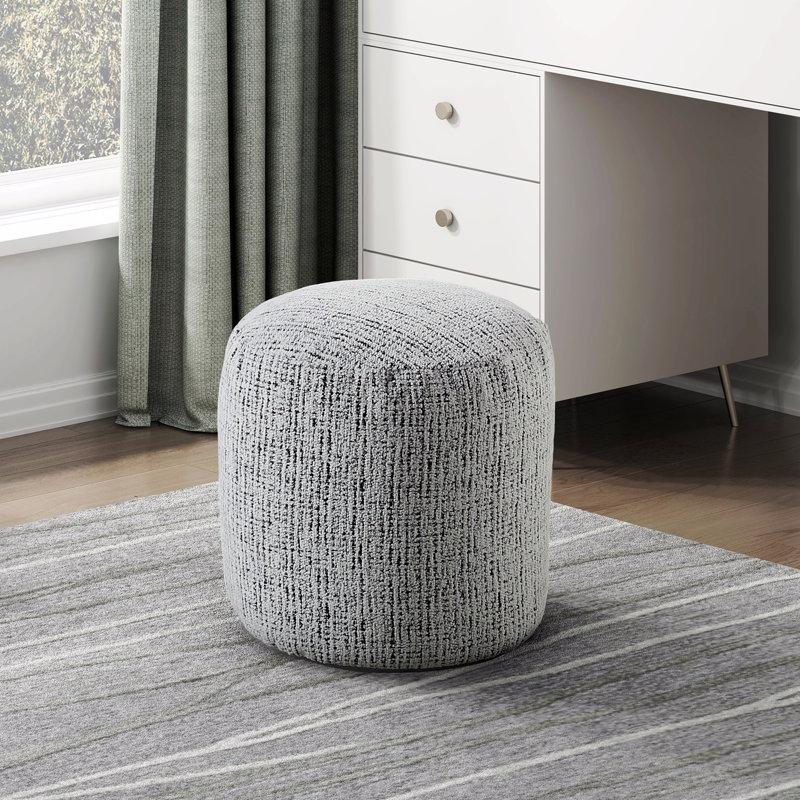 Repose-pieds en tissu d'ameublement Chenille