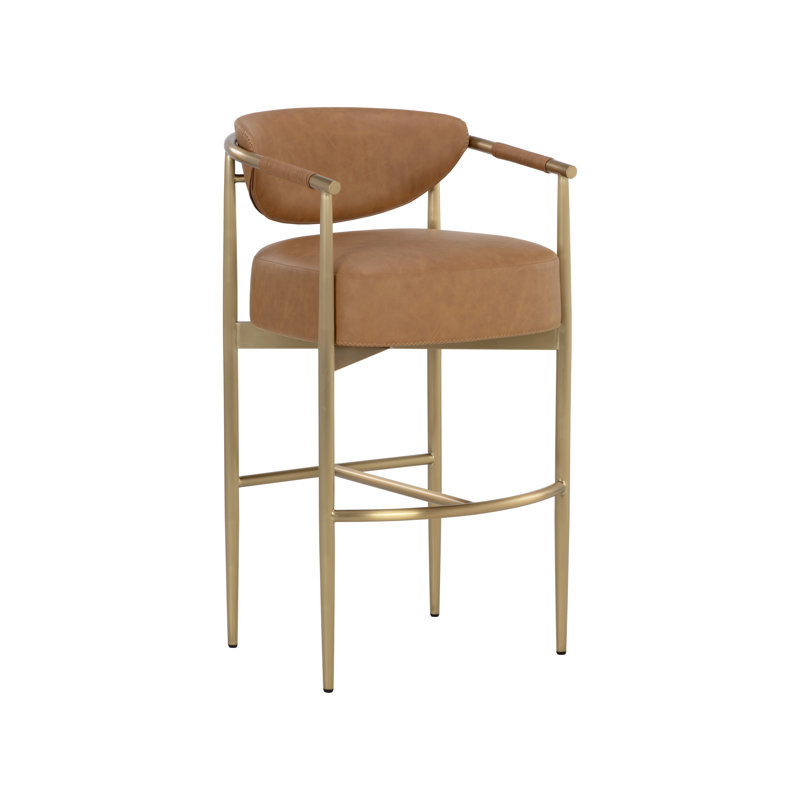 Tabouret de bar Heloise - Milliken Cognac, Brun, Tabouret de bar (siège d'une hauteur de 30,25 po)