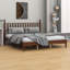 Lit plateforme en bois avec tête de lit en forme de gourde - style rétro + support en lattes de bois-2054540937