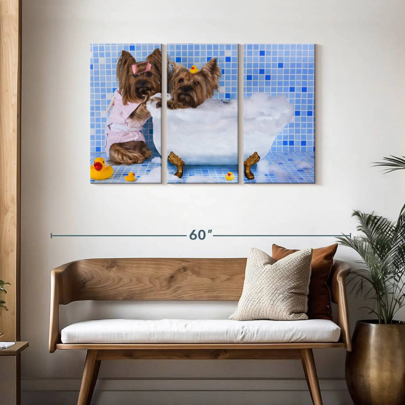 Ketti Bubble Bath Dogs, 28" H x 45" W