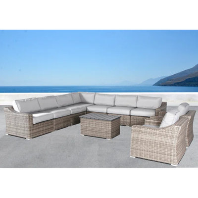 8-Person Outdoor Seating Group with Cushions