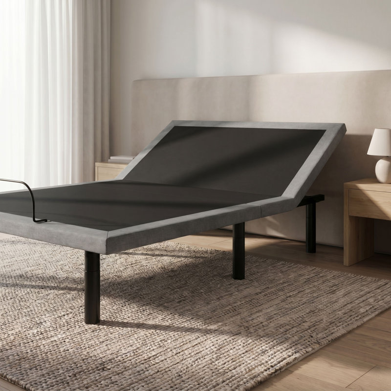 Sommier réglable Clute Twin avec télécommande sans fil et releveur de tête et de pieds, Simple