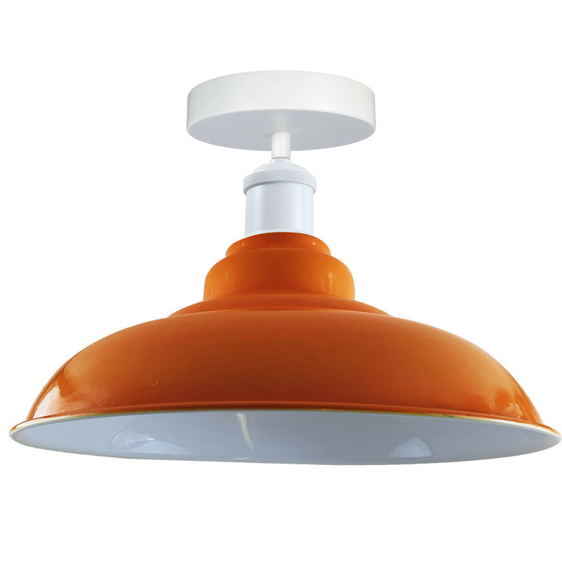 Navi Semi Flush Mount, Orange