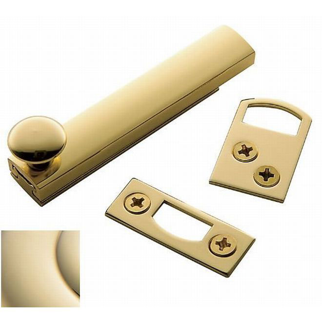 Surface Bolt, 3.4" H x 3.4" W x 1.2" D, Lifetime Brass