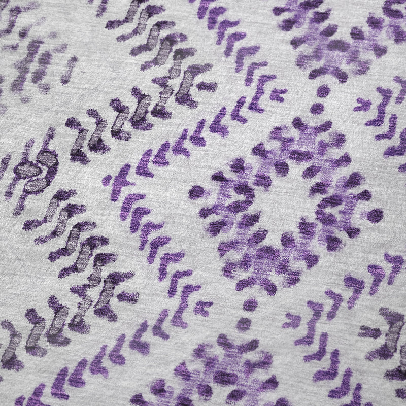 Jeté géométrique Addison Sherpa ASB684, Mauve