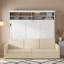 Grand lit escamotable avec canapé et tablettes-1640310522