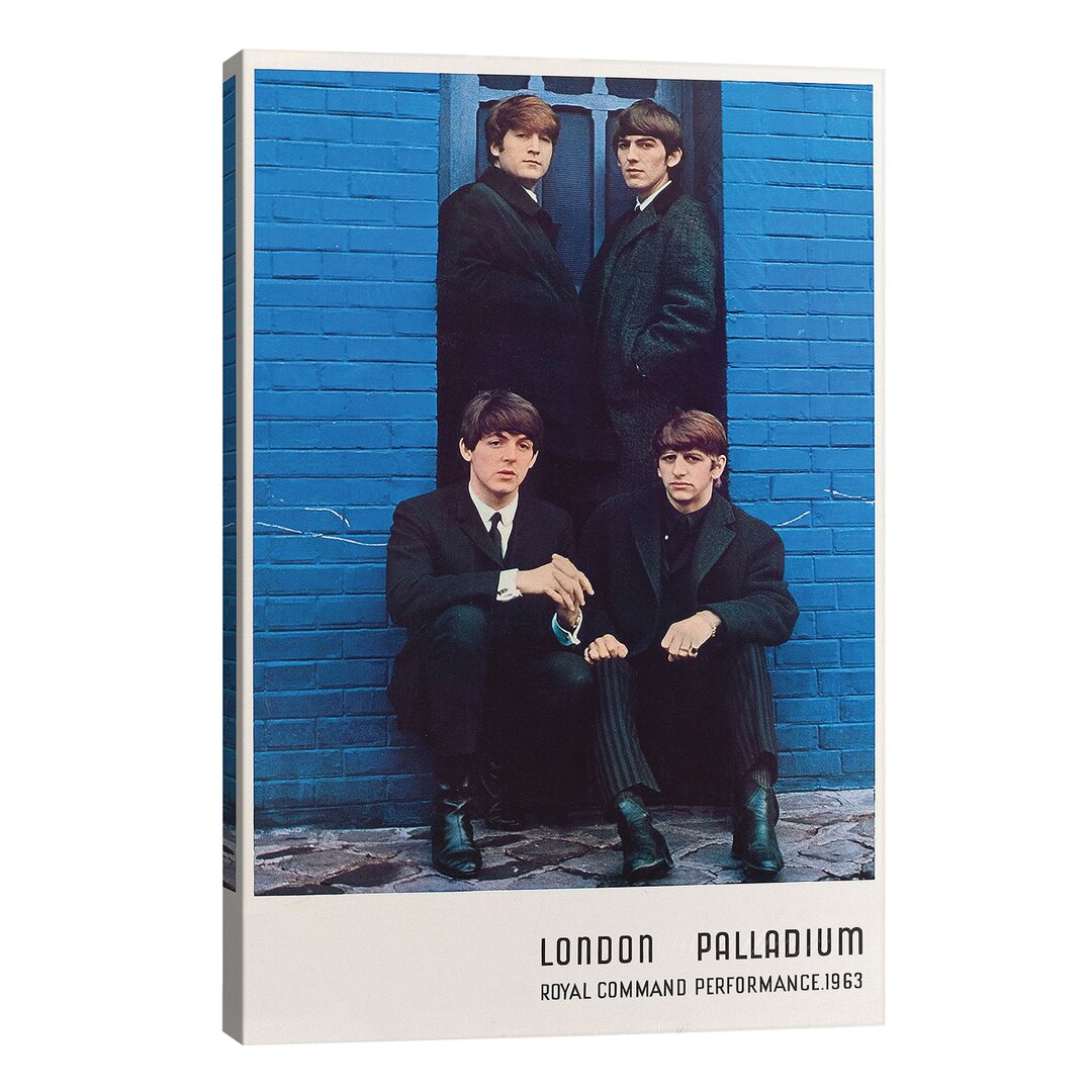 Leinwandbild The Beatles 1963 Royal Command Performance Promotional Poster von Louise Wolbers