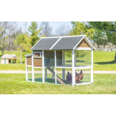 15.8 Square Feet Walk In Chicken Coop and Chicken Run with Chicken Run