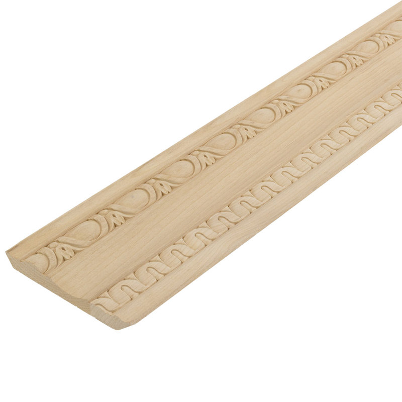 Moulure en bois sculpté Bedford, Cerisier, 94,5 po x 5,5 po x 4 po