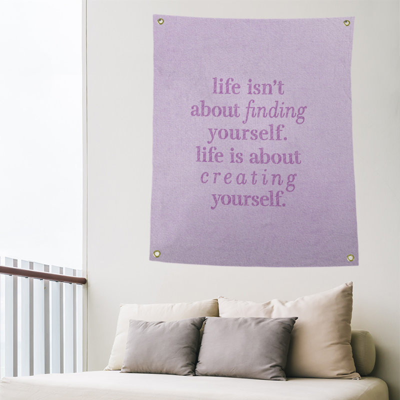 Tapisserie en polyester à créer vous-même quote, H 36 po x l 26 po, Violet