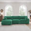 Canapé modulaire réversible 3 pièces rembourré en flanelle de fourrure de lapin gris clair avec 3 coussins-2101244176-2101244173