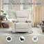 Modern Heated Massage Chair Swivel Rocker Recliner with Cup Holders-292414621