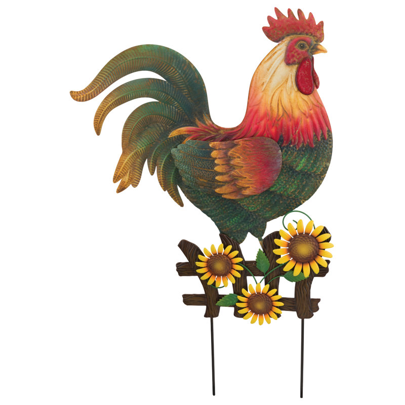 Pieu de jardin de ferme - coq