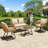Dronfield Rectangular 4 - Person 35.4'' L Outdoor Restaurant Bistro Set with Cushions