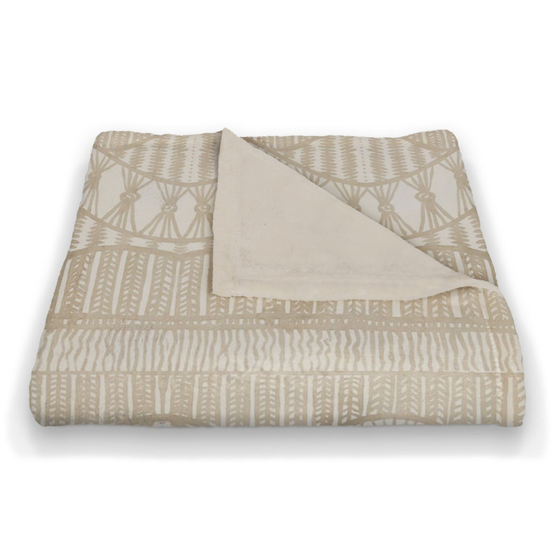 Hand Woven Throw Blanket, Cream