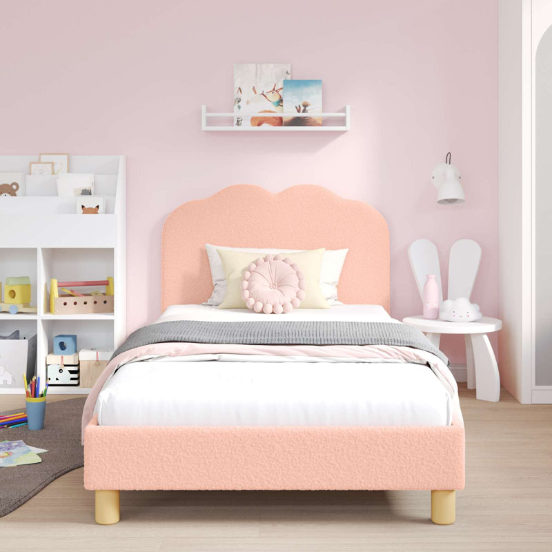 Bed Frame, European Single (90 x 200 cm), Pink
