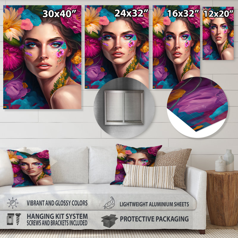 Wall Decor on Metal, 32" H x 24" W x 1" D