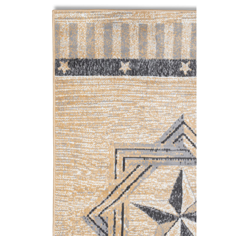 Tapis gris clair / orange Coalinga, Tapis de couloir 2 pi x 8 pi
