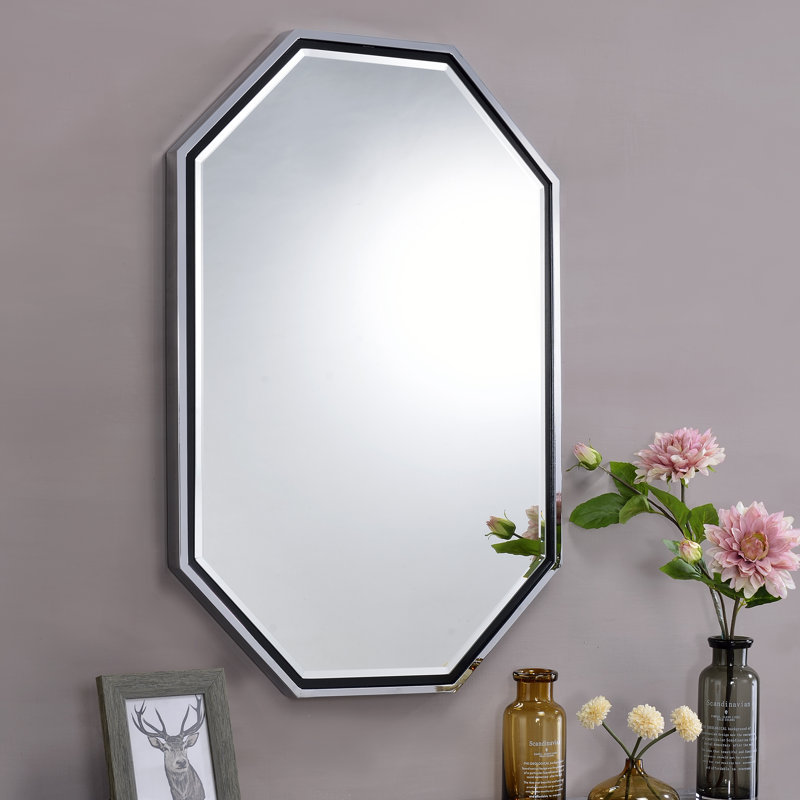 Allegro Metal Flat Mirror, Chrome