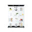 Vitrine de rangement en verre noir avec 4 tablettes