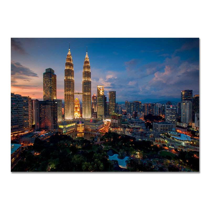 Kuala Lumpur Skyline - No Frame Print on Plastic / Acrylic, 65cm H x 95cm W