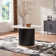 Faux Marble Round Dining Table, With Flutted Pedestal Base
