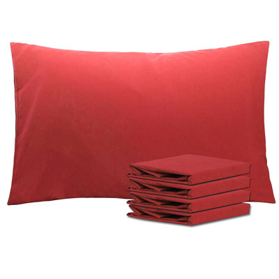  Queen Size Pillowcases Set of 4, 1800 Brushed Microfiber Envelope Closure Pillow Covers, Ultra Soft Wrinkle & Fade Resistant, Machine Washable, 20" x 30"