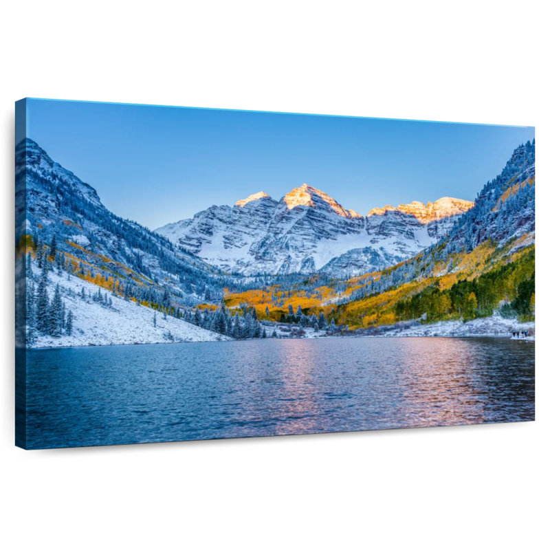 Alvord Sunrise Over Maroon Bells, 24" H x 36" W