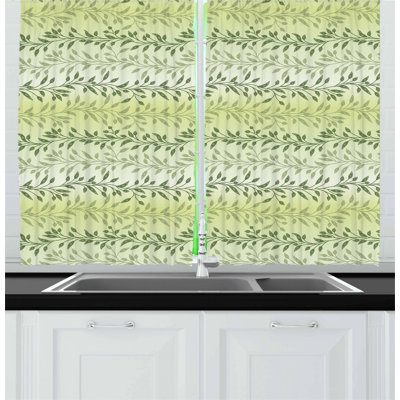 Floral Tailored Kitchen Curtain