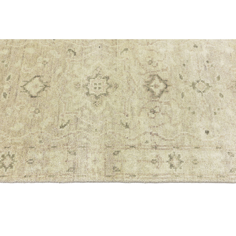 Elanda Muted Wool Floral Oriental Rug, Runner 2'7" x 9'10"