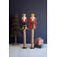  Ensemble de 2 figurines casse-noisette en métal et bois peintes - H 48 po