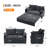 59.5" Convertible Sofa Bed 2-in-1 Upholstered Reclining Sleeper Sofa Couch Bed with Side Storage and USB/C-TYPE-561095428