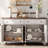 59" Wood Sideboard Buffet Cabinet With Storage,Farmhouse Entryway Cabinet With Adjustable Shelf For Kitchen Living Room, Dining Room-355754388