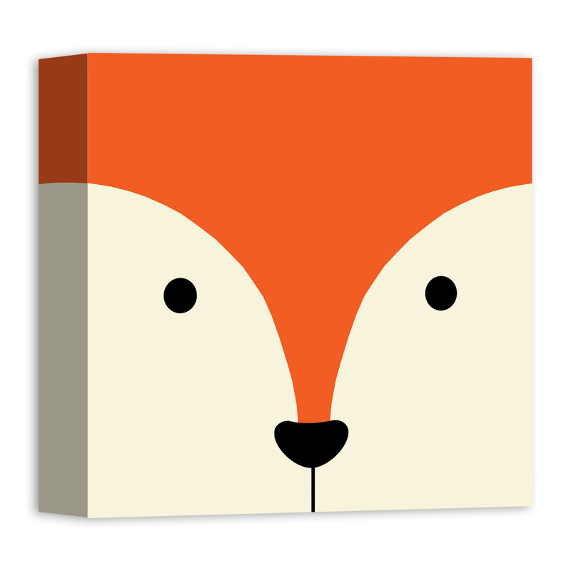 Art de style ami fox Marko, Toile tendue, H 12 po x l 12 po x P 1,25 po
