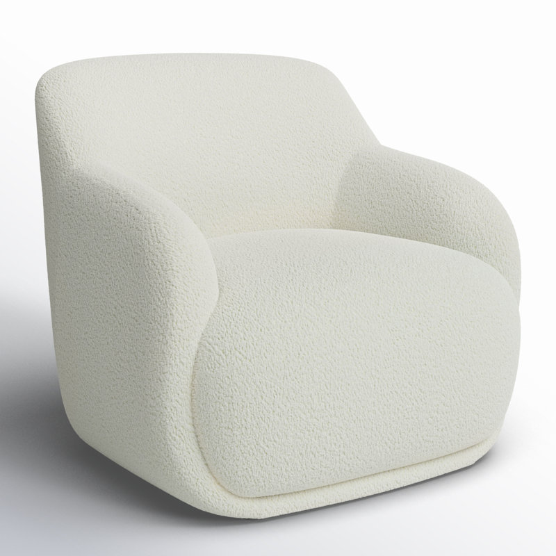 Laci Lounge Chair, Cream Boucle