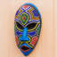 Décoration murale masque en bois perlé Love