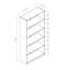 Armoire à cinq tablettes pour le rangement - élément moulé à l'avant, espace de 13 po h, quincaillerie en bois de 25 lb par