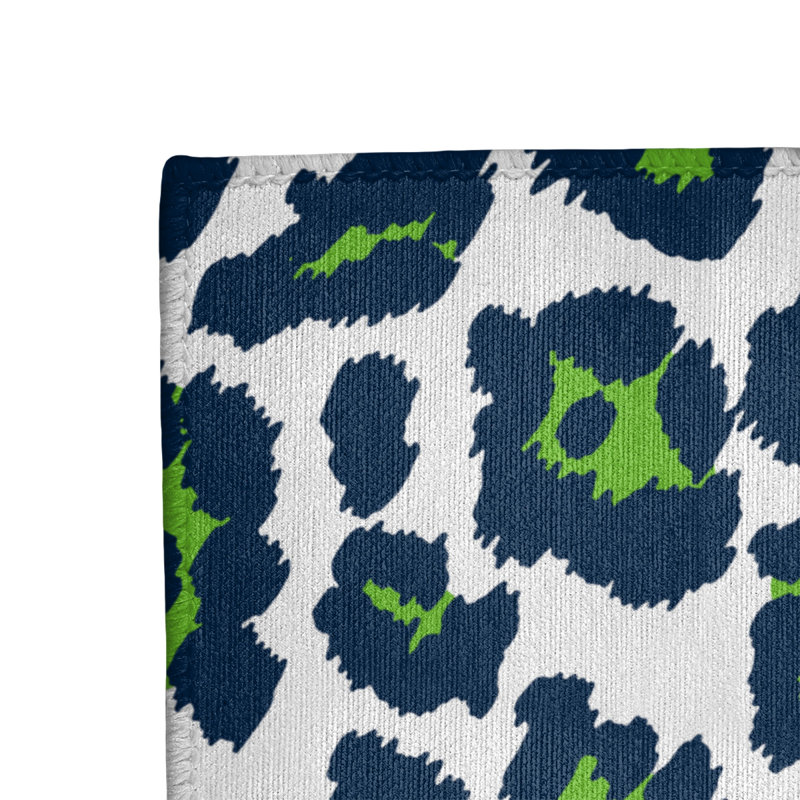 Imprimé animal blanc/bleu/vert Tapis décoratif, Rectangle 4 pi x 6 pi