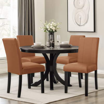 Modern Faux Leather Waterproof Upholstered Dining Chair