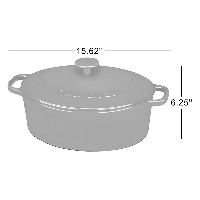 Cuisinart Chef's Classic Enameled Cast Iron 5.5 Quart Dutch Oven, Provencal Blue