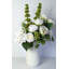 Arrangement de fleurs de soie blanche rose et hortensia