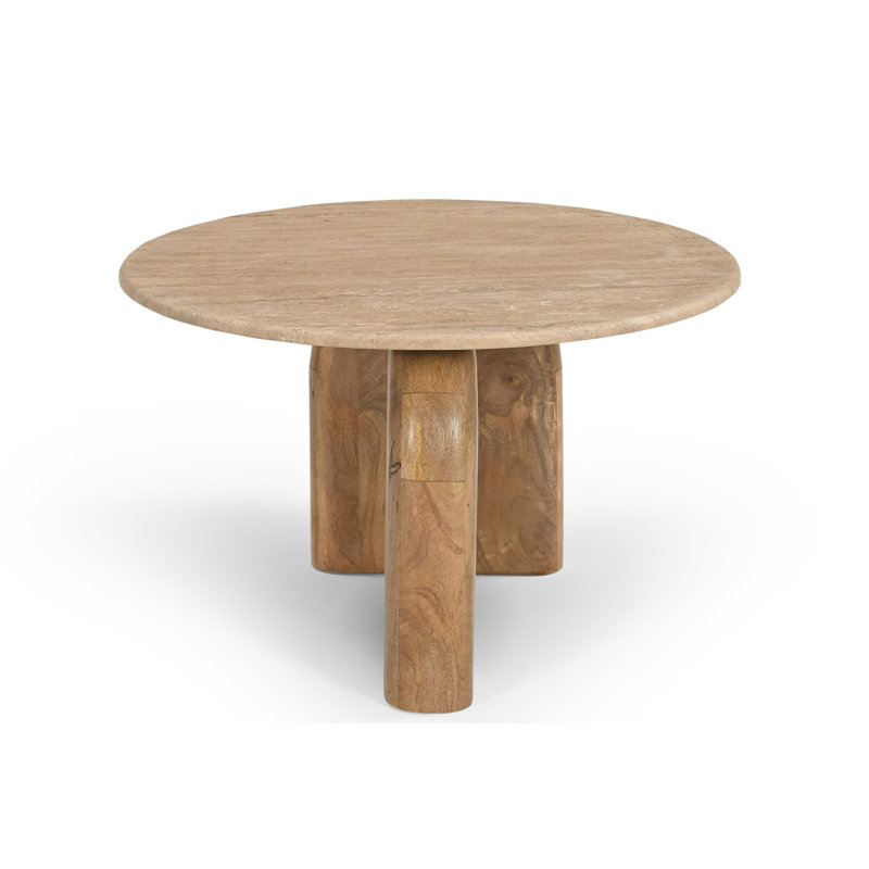 Pickensville - Modern Travertine Marble End Table