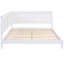 Lit de jour double blanc / en bois massif - Style Mid-Century moderne classique pour un lit à la maison avec des lattes élégantes-547301129-547301126