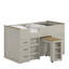 Limestone Kids Midsleeper with Desk, Drawers & Storage-121262305