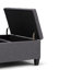 Repose-pieds carré en cuir végétalien transitionnel avec rangement caché Harrison-467875989