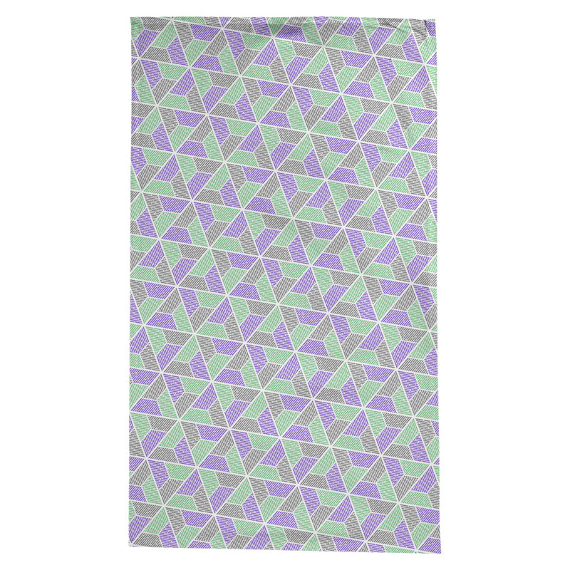Nappe trapézoïdale Leffel, Vert / Mauve / Gris