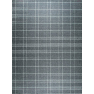 Tapis gris contemporain à motif géométrique en laine noué à la main